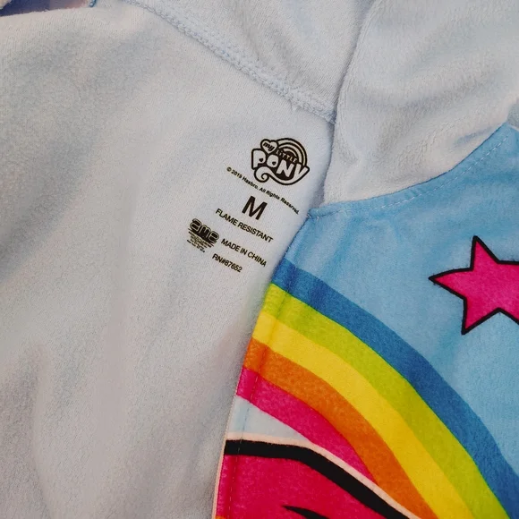 My Little Pony Fleece Onesie Hooded Pajamas - Picture 6 of 6